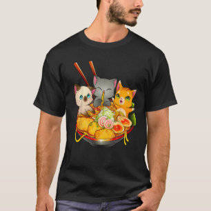 Camiseta Gato Ramen Kawaii Neko Anime Otaku Gatos Japoneses