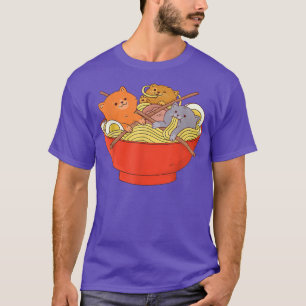 Camiseta Gato Ramen Kawaii Neko Anime Otaku Gatos Japoneses
