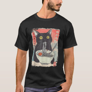 Camiseta Gato Ramen Noodle japonés Anime Manga Ramen Kawaii
