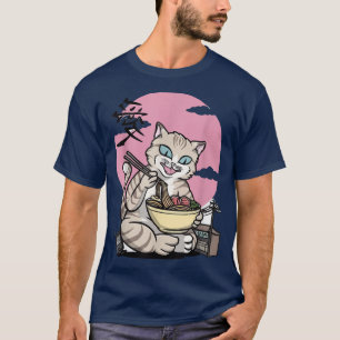 Camiseta gato ramen ramen noodle gato comiendo ramen 