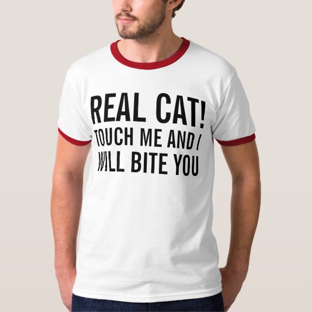 Camiseta gato real (Anverso)