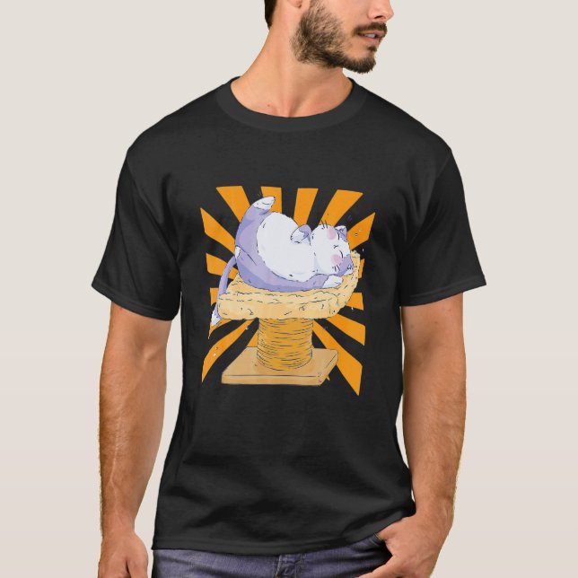 Camiseta Gato Ree Rascando Durmiendo (Anverso)