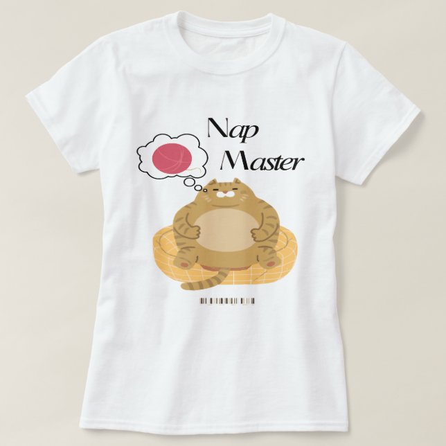 Camiseta Gato Relajado Nap Master (Diseño del anverso)