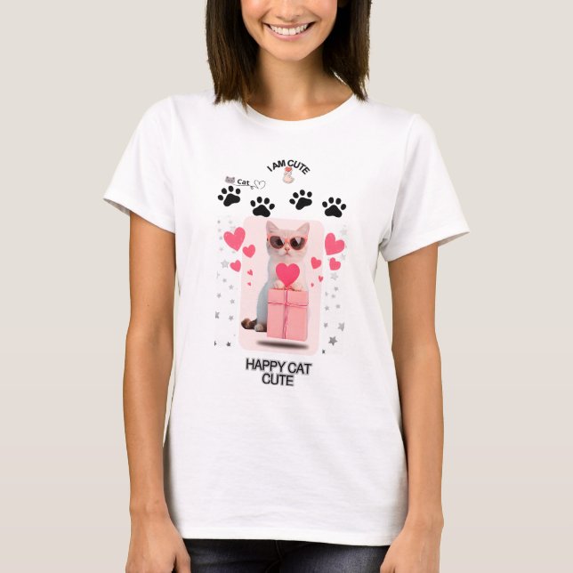 Camiseta Gato Relajado | Tee Gráfico de Gatito Gen (Anverso)