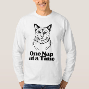 Camiseta Gato Relajado Una Napa A La Vez Sueño