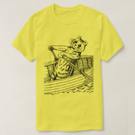 Camiseta Gato remando el bote, Louis Wain