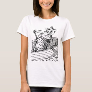 Camiseta Gato remando el bote, Louis Wain