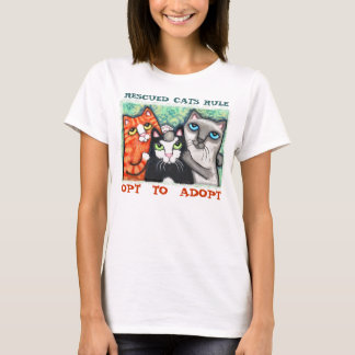 Camiseta Gato rescatado/del refugio