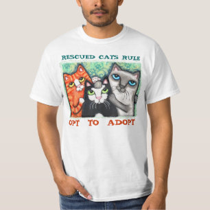 Camiseta Gato rescatado/del refugio