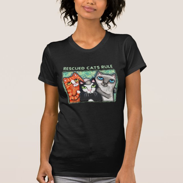 Camiseta Gato rescatado/del refugio (Anverso)