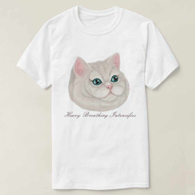 Camiseta Gato respiratorio pesado (Diseño del anverso)