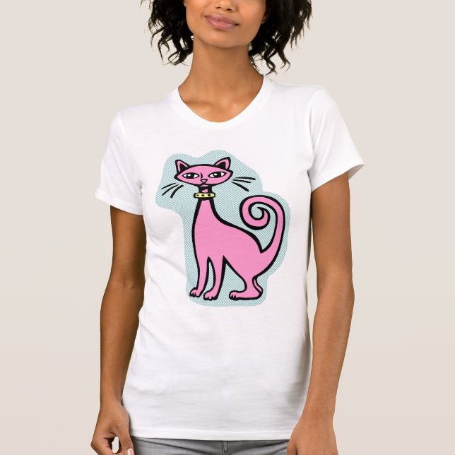 Camiseta Gato retro - 2 (Anverso)