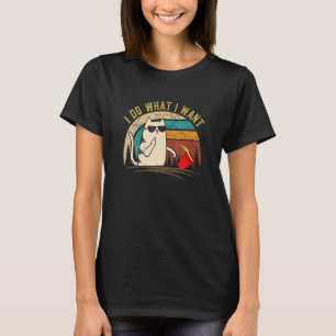 Camiseta Gato Retro 80s 90s Hago Lo Que Quiero Meowy Cat