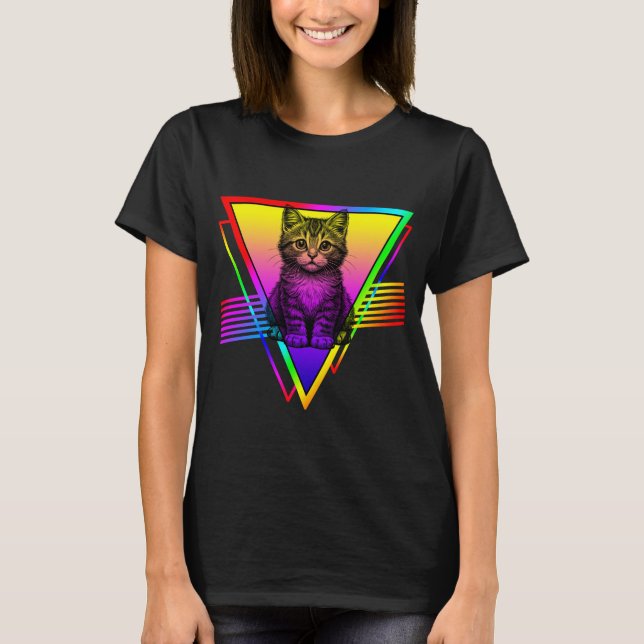Camiseta Gato Retro Adorable (Anverso)