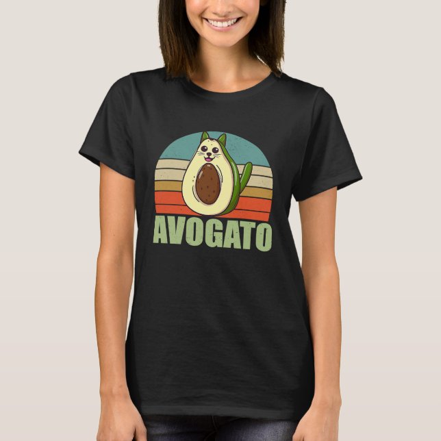 Camiseta Gato retro Avogato Aguacate Cinco De Mayo Gato Mam (Anverso)