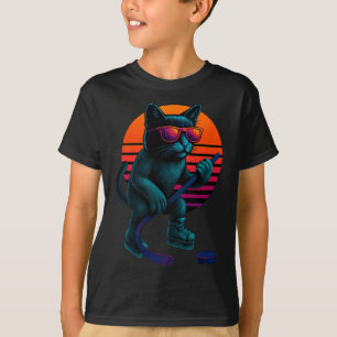 Camiseta Gato Retro Con Palo De Hielo Jugador De Hockey Sob