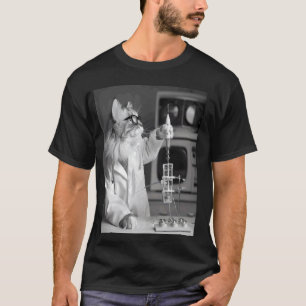 Camiseta Gato Retro de Ciencia - STEM - Laboratorio de Gato
