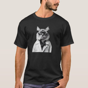 Camiseta Gato Retro de Ciencia - STEM - Laboratorio de Gato