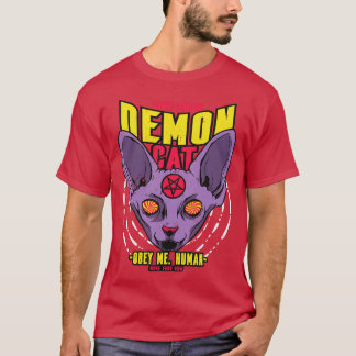 Camiseta Gato Retro Demon Sphynx