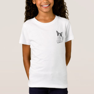 Camiseta Gato Retro en Trama de Mediotono