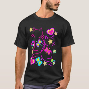 Camiseta Gato Retro Gatito Años 80 Vintage Amantes de los G