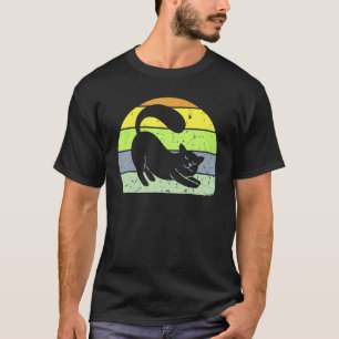 Camiseta Gato Retro Gato Antiguo Silueta Gatito Animal 8