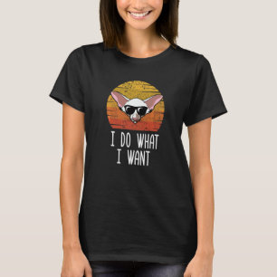Camiseta Gato Retro Hago Lo Que Quiero Gato de Pelo Corto