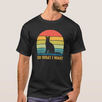 Camiseta Gato Retro Hago Lo Que Quiero Gato Gato