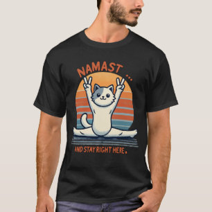 Camiseta Gato retro-lindo haciendo las escisiones