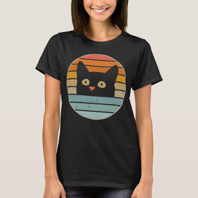 Camiseta Gato retro Lover Funny Cute Kitty (Anverso)