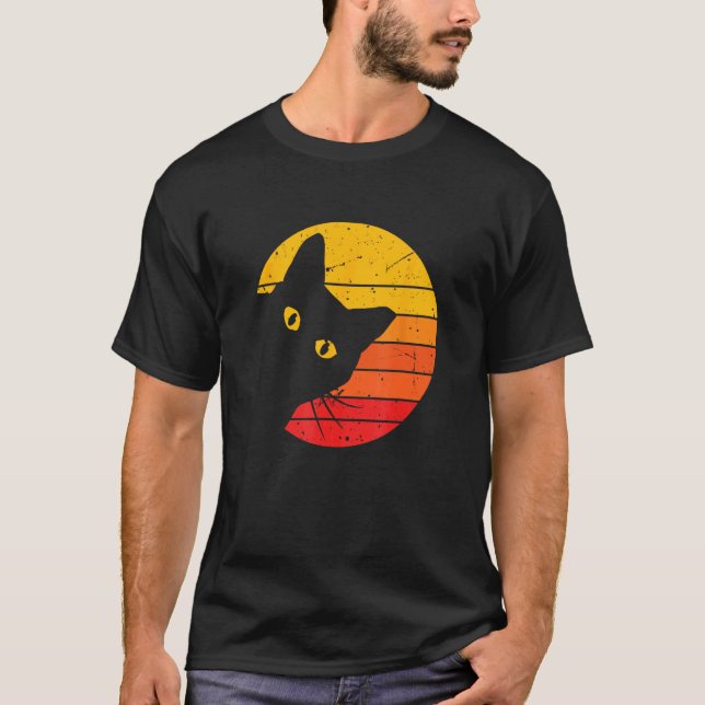 Camiseta Gato Retro Más Divertido (Anverso)