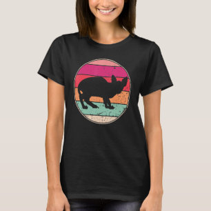 Camiseta Gato Retro Silueta Animal Gatito Vintage Años 60 7