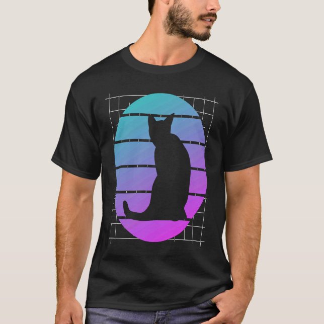 Camiseta Gato Retro Singapura (Anverso)