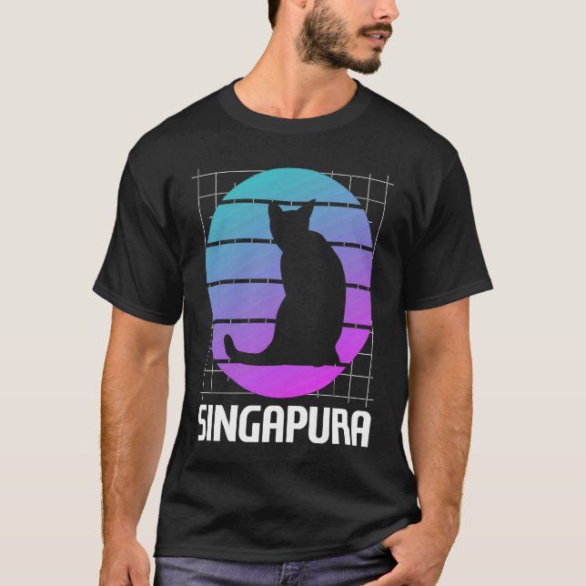 Camiseta Gato Retro Singapura   1 (Anverso)