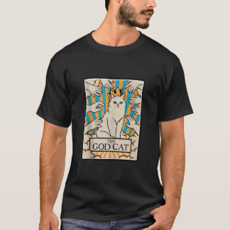 Camiseta Gato retro Tarjeta Tarot de Dios Halloween Gato Ma
