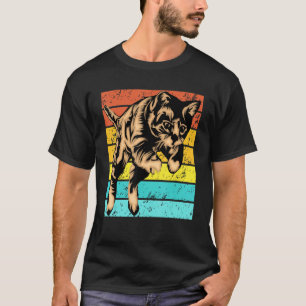 Camiseta Gato Retro Vintado Con Estilo Retro Para Hombres M