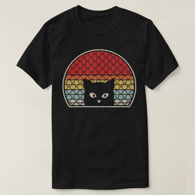 Camiseta Gato retro vintage (Diseño del anverso)