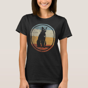 Camiseta Gato Retro Vintage Azul Ruso