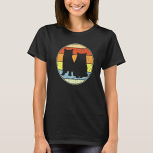 Camiseta Gato Retro Vintage Silueta Animal 70s 80