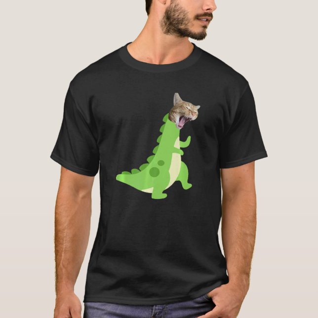Camiseta Gato Rex Dino  1 (Anverso)