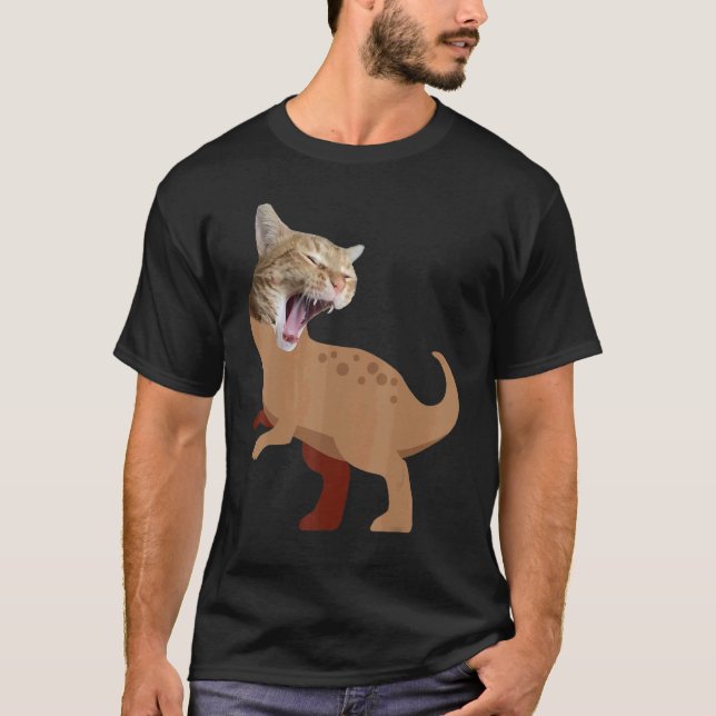 Camiseta Gato Rex Dino 3 (Anverso)