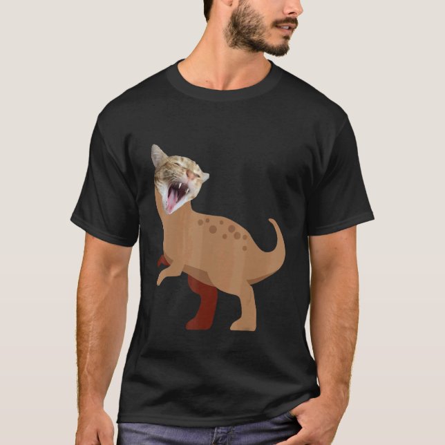 Camiseta Gato Rex Dino 5 (Anverso)