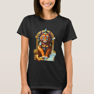 Camiseta Gato rey sacerdote místico con mirada hipnótica