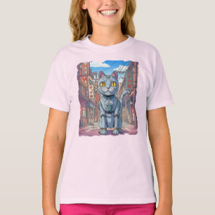 Camiseta ¡Gato Robótico Asiático!