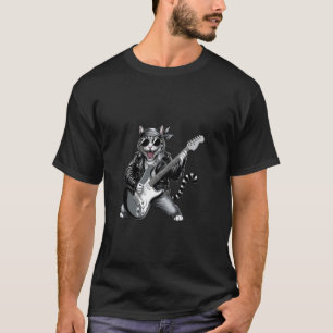 Camiseta Gato Rockstar Guitarrista Banda Cool Amante de la