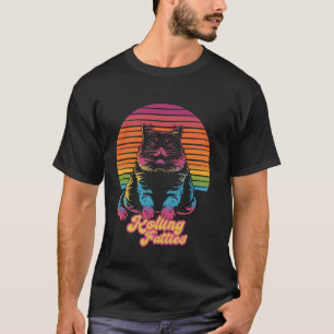 Camiseta Gato rodando Fatties Meme de humor