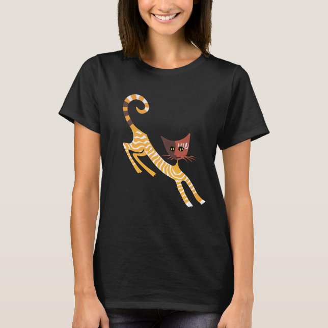 Camiseta Gato rojo gracioso (Anverso)