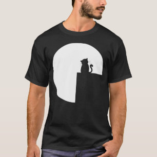 Camiseta Gato Romántico Luna Llena
