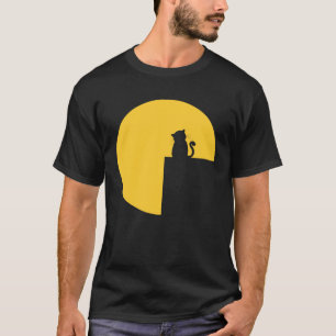Camiseta Gato Romántico Luna Llena  1