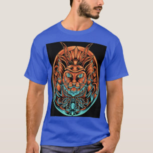 Camiseta Gato Ronin Samurai con casco gráfico